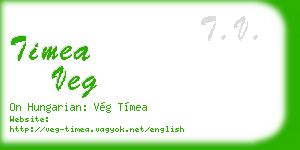 timea veg business card