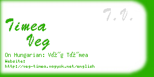 timea veg business card